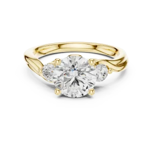 Ethereal Round Brilliant Three-Stone Solitaire Ring - Image 2