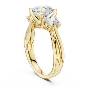 Ethereal Round Brilliant Three-Stone Solitaire Ring - Image 3