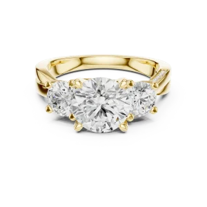Ethereal Round Brilliant Three-Stone Solitaire Ring - Image 2