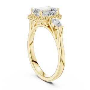 Luminary Emerald-Cut Three Stone Solitaire Ring - Image 3