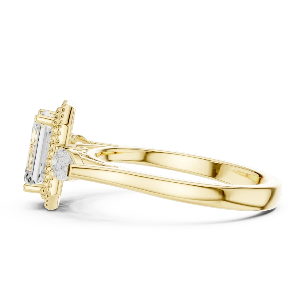 Luminary Emerald-Cut Three Stone Solitaire Ring - Image 4