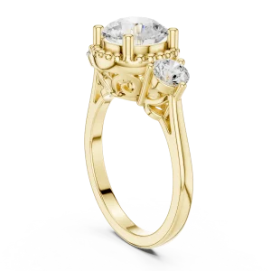 Ethereal Round Brilliant Three-Stone Solitaire Ring - Image 3