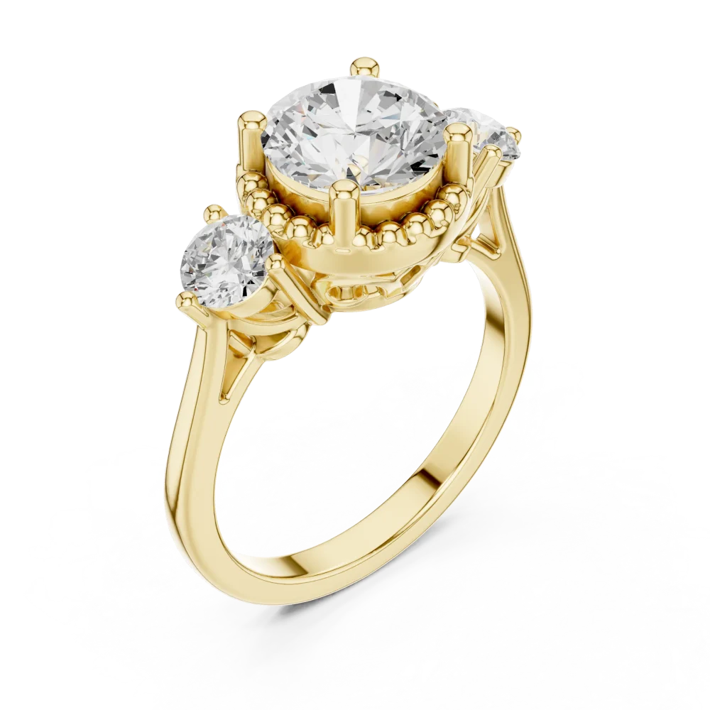 Experience the radiant fire of this stunning Solitaire ring, featuring a brilliant DIAMEUR lab-grown diamond design. Elevate your collection today.