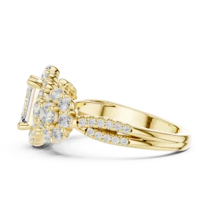 Luminary Emerald and Round Brilliant Cluster Ring - Image 4