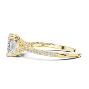 Ethereal Cushion Cut Architectural Solitaire Ring - Image 4