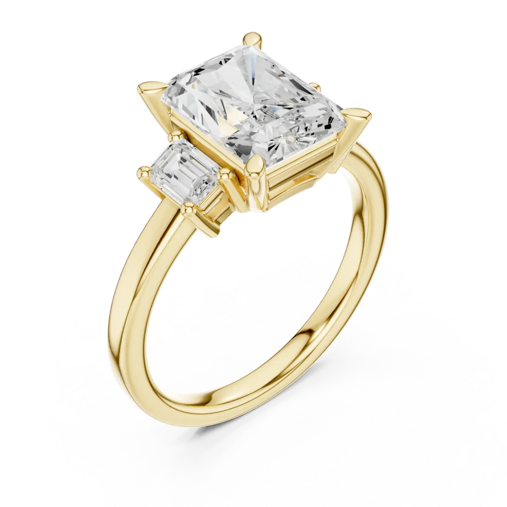 Discover the elegance of this radiant Solitaire ring featuring premium DIAMEUR lab-grown diamonds. A timeless addition to your luxury jewelry collection.