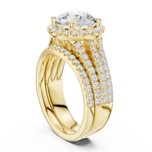 Luminary Round Brilliant Pavé-Set Solitaire Ring - Image 3