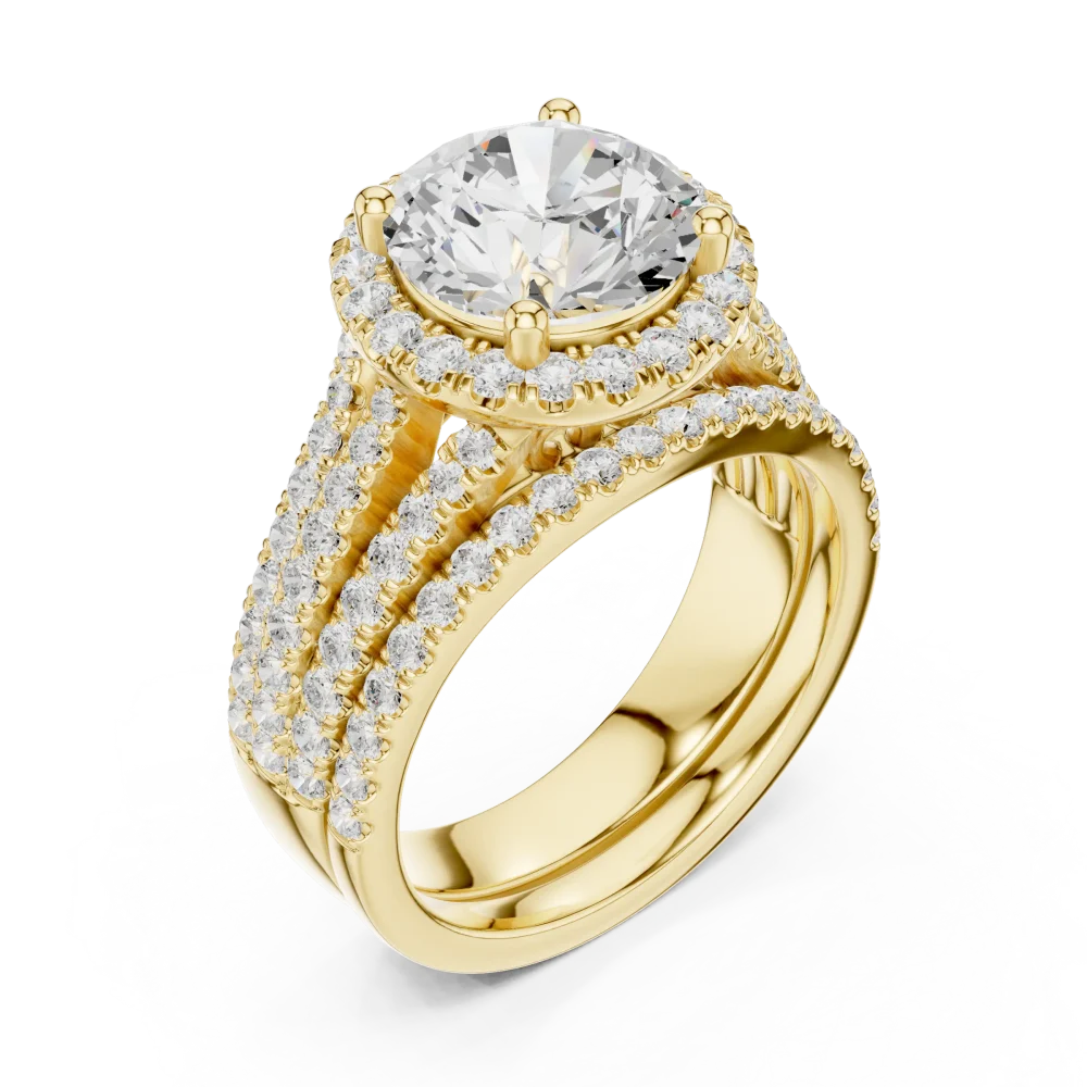 Discover the radiant beauty of our Solitaire ring, featuring a stunning center DIAMEUR diamond. Elevate your collection with this modern masterpiece.