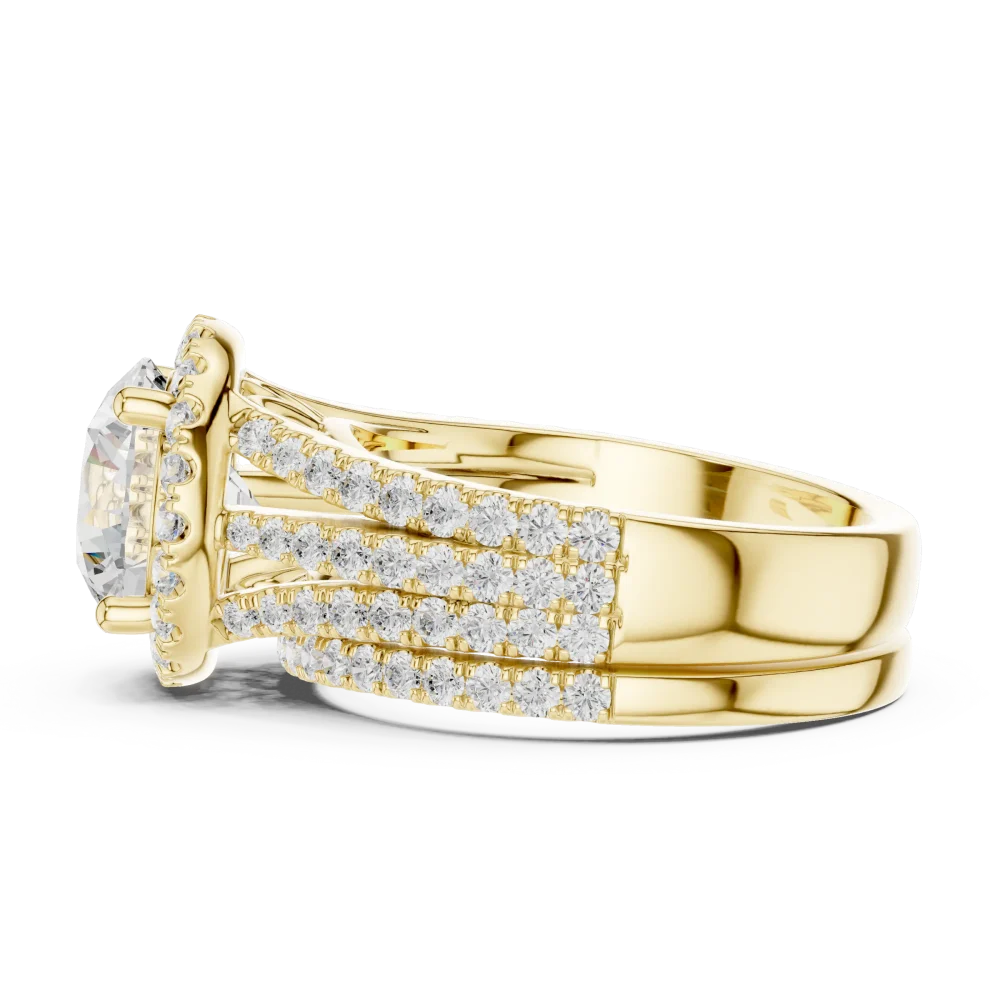 Luminary Round Brilliant Pavé-Set Solitaire Ring - Image 4