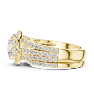 Luminary Round Brilliant Pavé-Set Solitaire Ring - Image 4