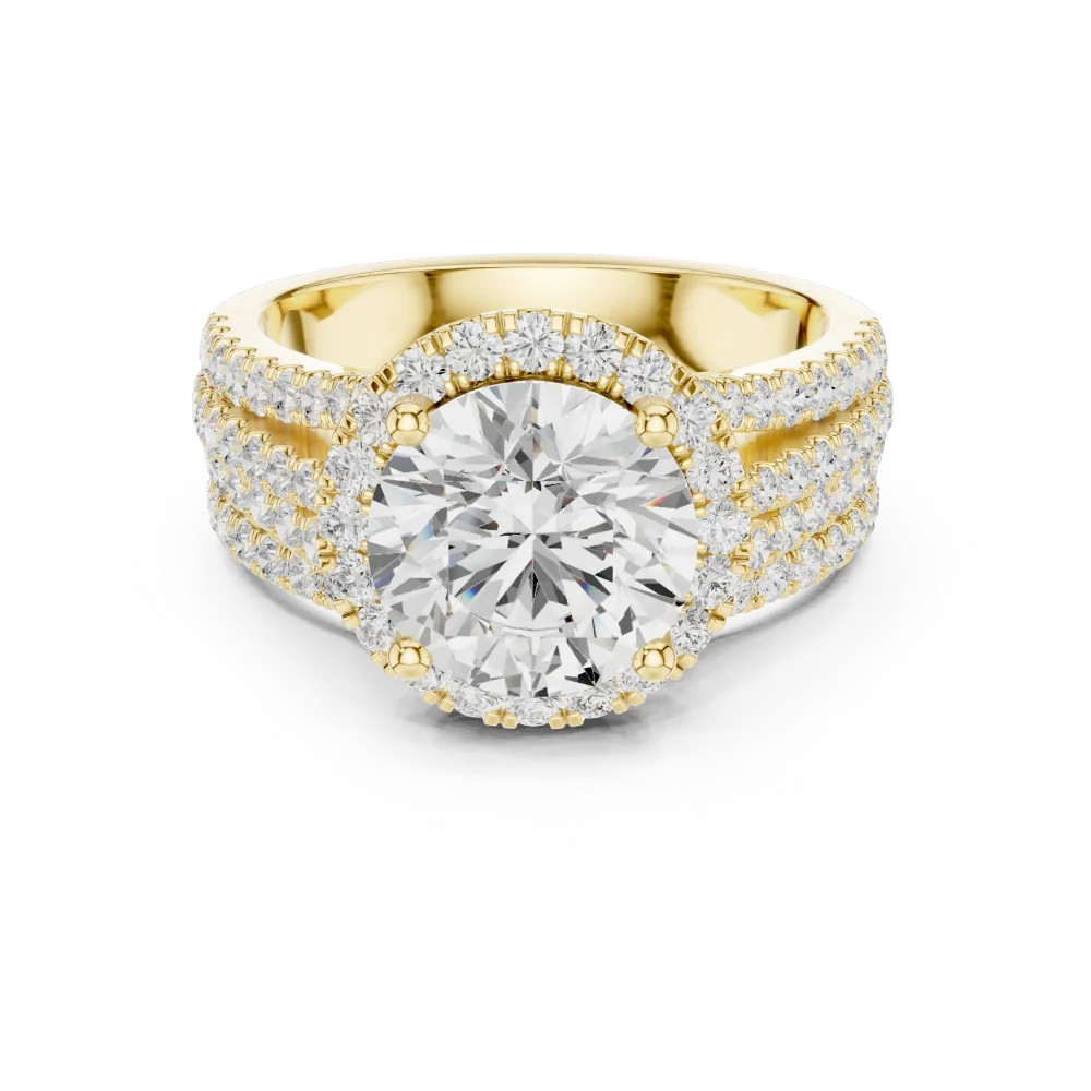 Luminary Round Brilliant Pavé-Set Solitaire Ring - Image 2