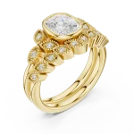 Luminary Cushion Solitaire Bespoke Architectural Ring