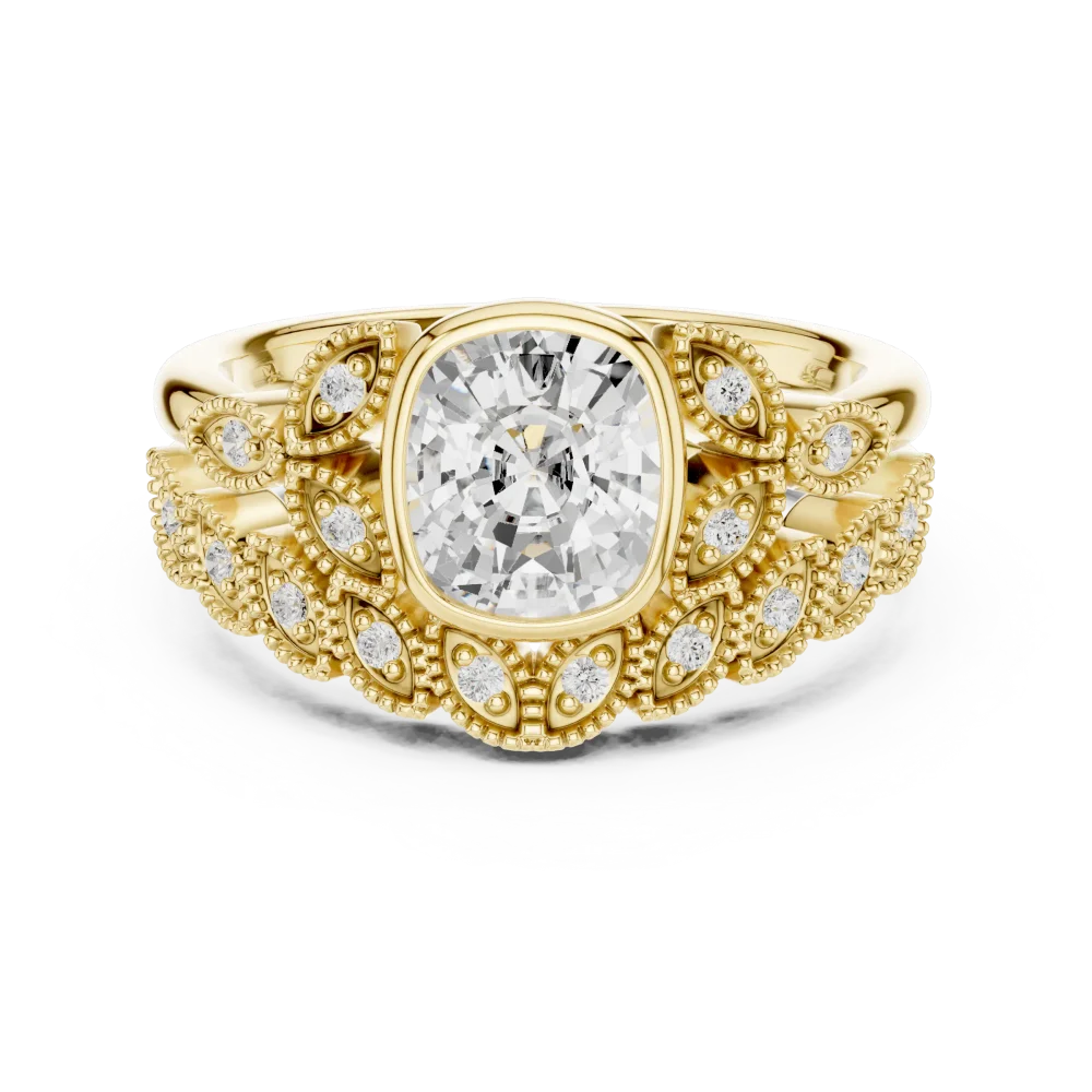 Luminary Cushion Solitaire Bespoke Architectural Ring - Image 2