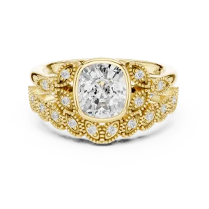 Luminary Cushion Solitaire Bespoke Architectural Ring - Image 2