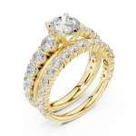 Luminary Round Brilliant Solitaire Architectural Ring
