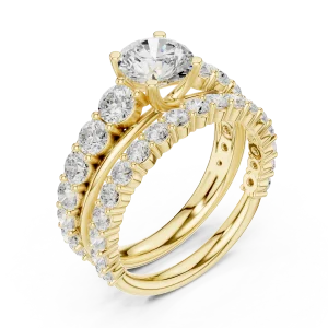 Luminary Round Brilliant Solitaire Architectural Ring