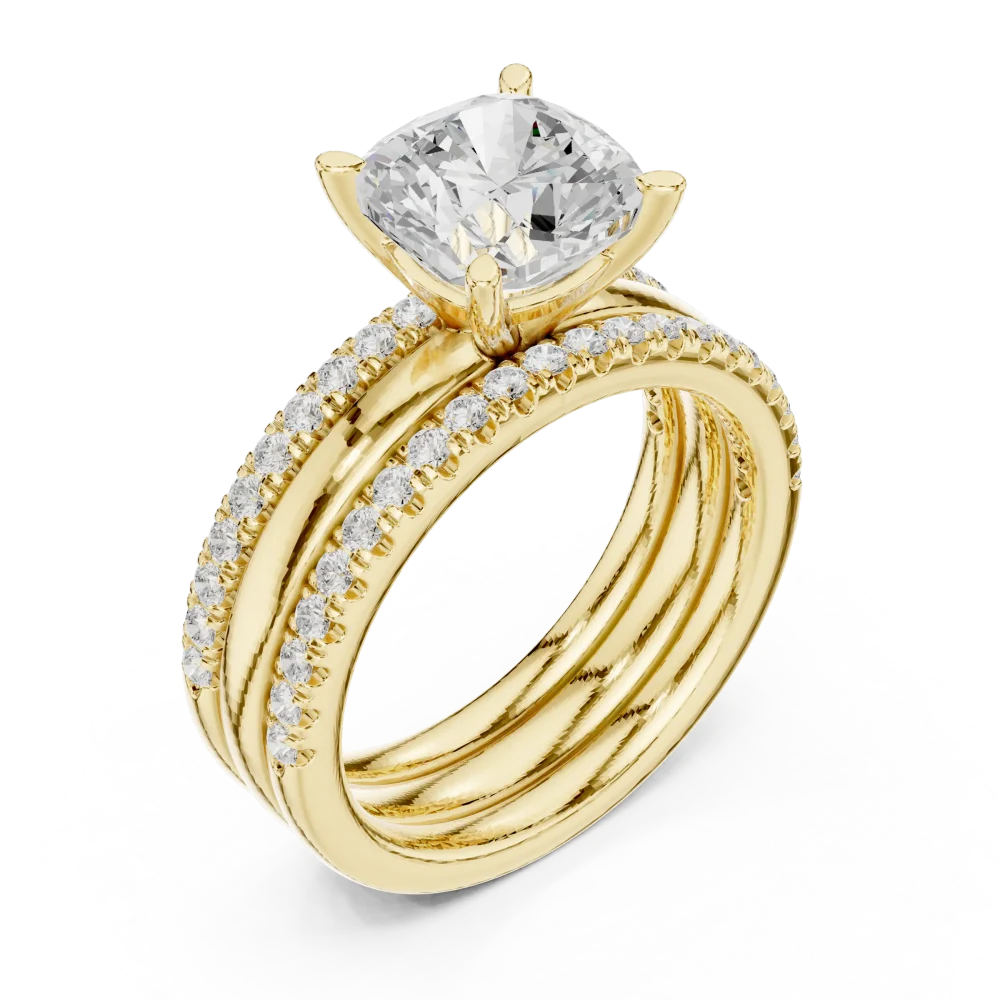 Discover the radiant beauty of this cushion-cut Solitaire ring. Featuring exceptional DIAMEUR lab-grown diamonds, elevate your style today.