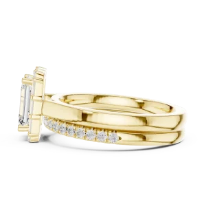 Luminary Emerald Cut Hidden Halo Solitaire Ring - Image 4