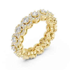 Infinite Radiance Round Brilliant Pavé Eternity Band