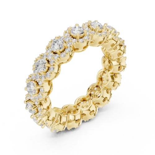 Infinite Radiance Round Brilliant Pavé Eternity Band
