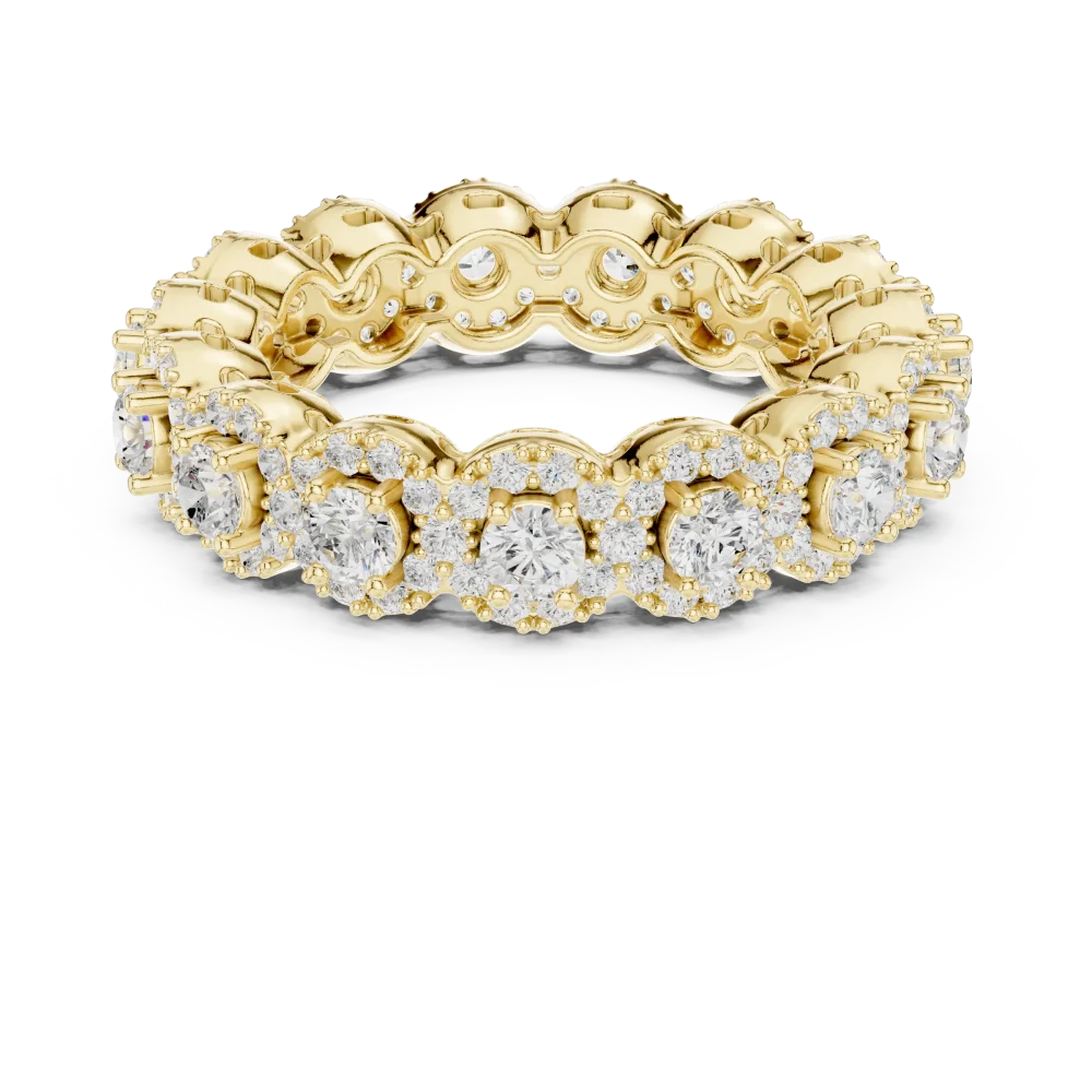Infinite Radiance Round Brilliant Pavé Eternity Band - Image 2