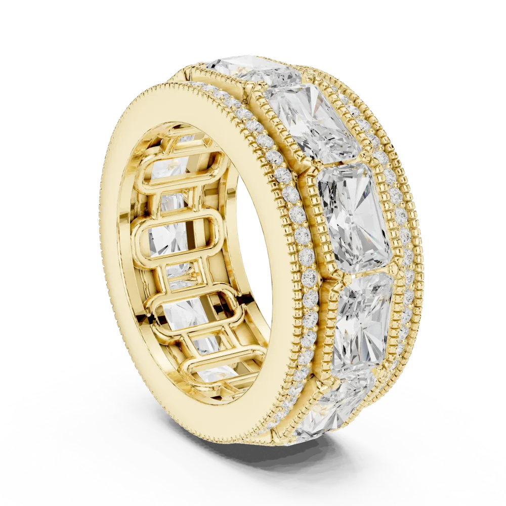 Infinite Radiant and Round Brilliant-Cut Pavé Eternity Band - Image 3