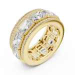 Infinite Radiant and Round Brilliant-Cut Pavé Eternity Band