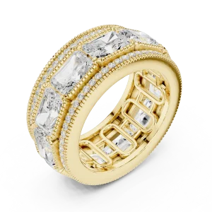 Infinite Radiant and Round Brilliant-Cut Pavé Eternity Band
