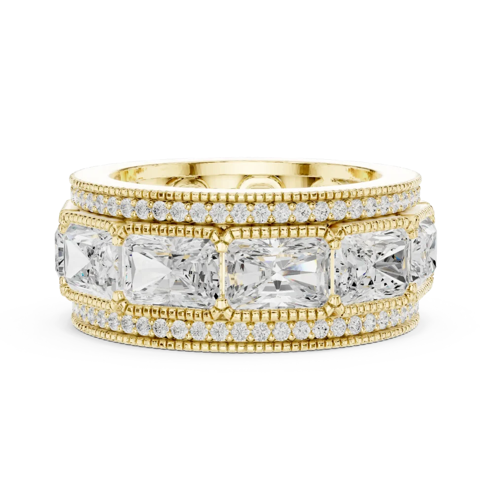 Infinite Radiant and Round Brilliant-Cut Pavé Eternity Band - Image 4