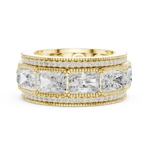 Infinite Radiant and Round Brilliant-Cut Pavé Eternity Band - Image 4