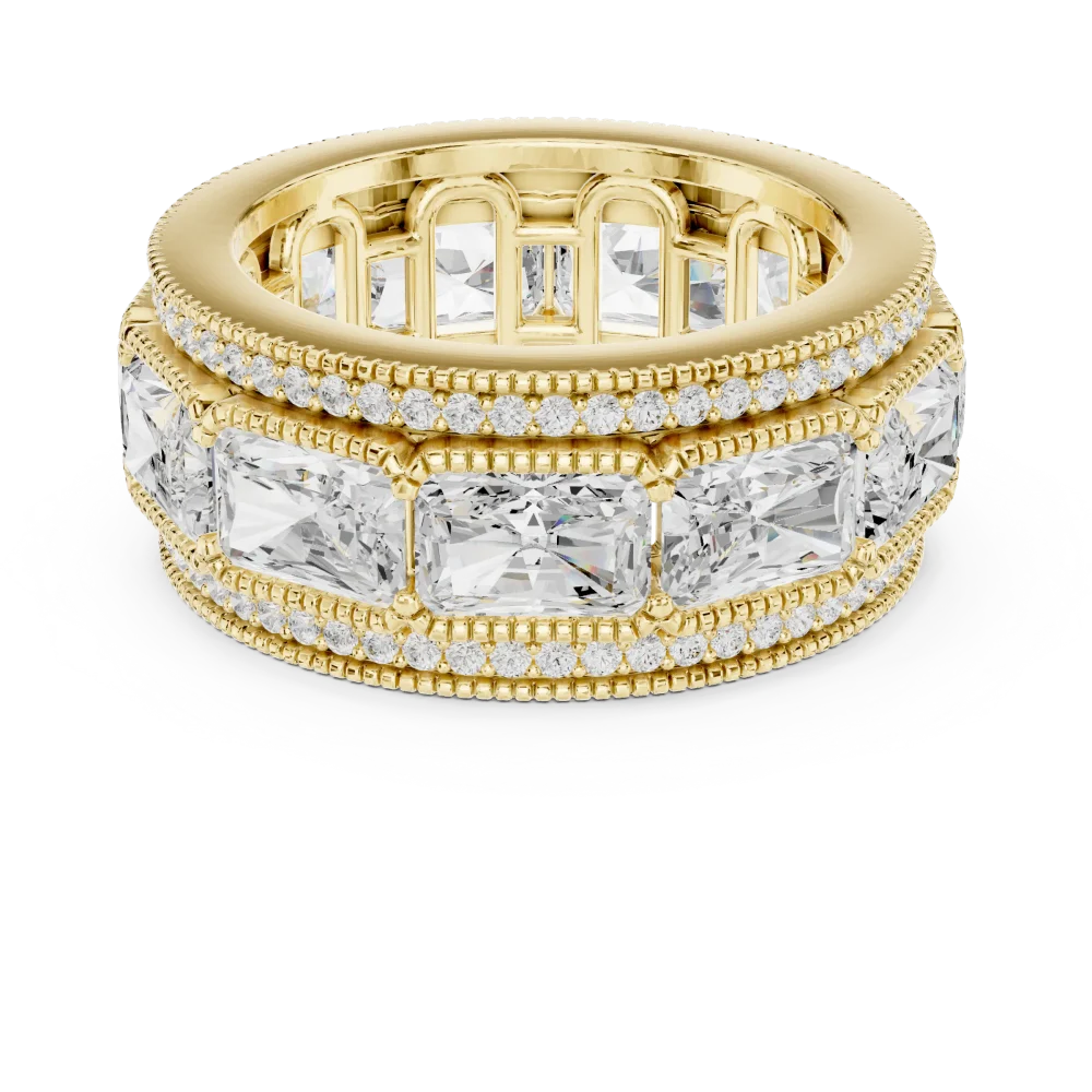 Infinite Radiant and Round Brilliant-Cut Pavé Eternity Band - Image 2