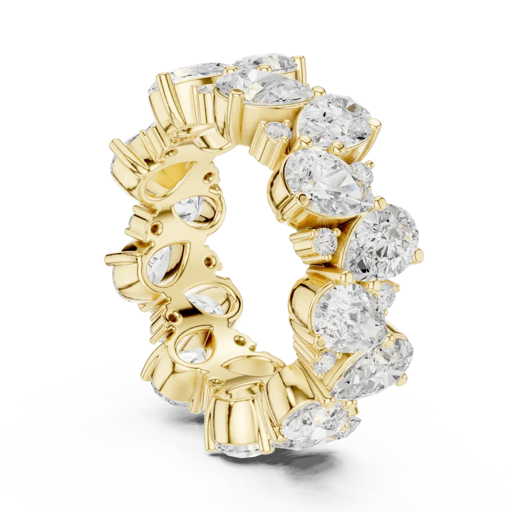 Infinite Pear and Round Brilliant-Cut Eternity Band - Image 3
