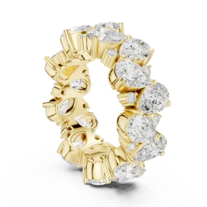 Infinite Pear and Round Brilliant-Cut Eternity Band - Image 3