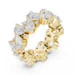 Infinite Pear and Round Brilliant-Cut Eternity Band