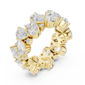 Infinite Pear and Round Brilliant-Cut Eternity Band