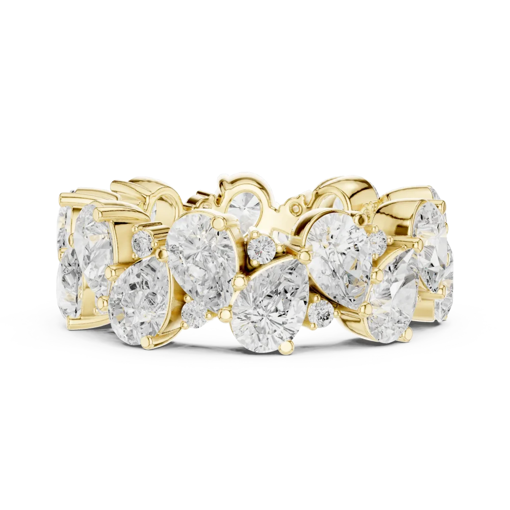 Infinite Pear and Round Brilliant-Cut Eternity Band - Image 4