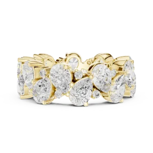 Infinite Pear and Round Brilliant-Cut Eternity Band - Image 4