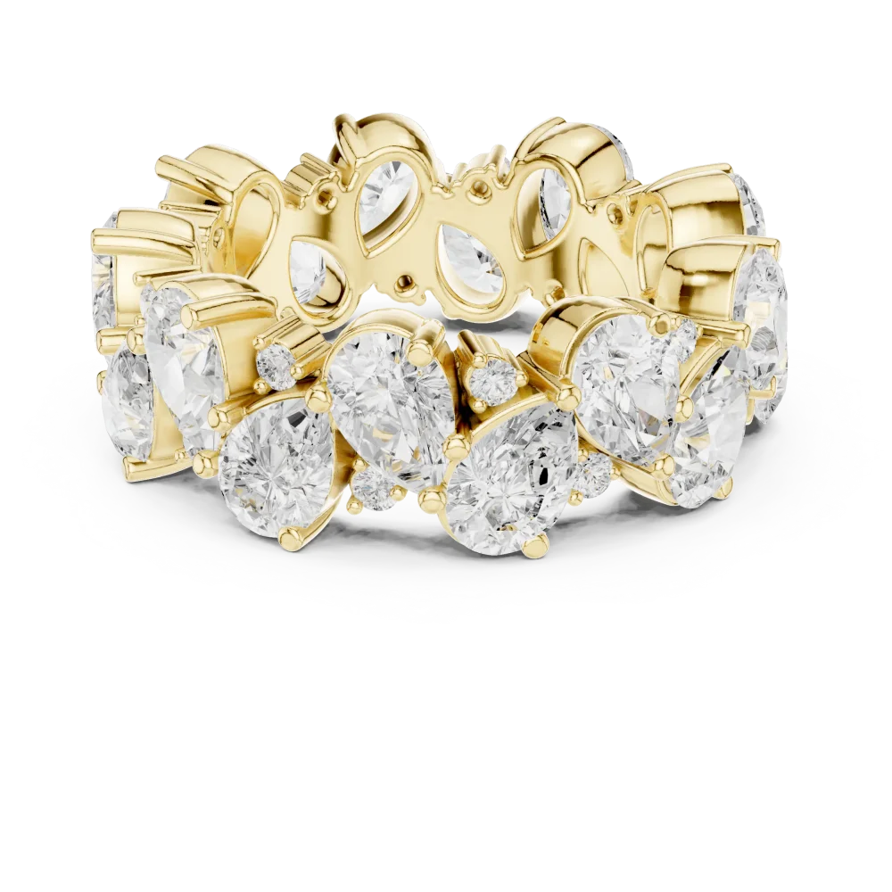 Infinite Pear and Round Brilliant-Cut Eternity Band - Image 2