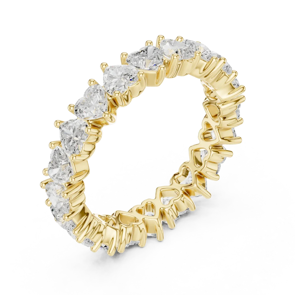 Discover the radiant allure of our heart-cut DIAMEUR eternity band. A modern classic designed for brilliant scintillation. Shop this luxury piece now.