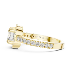 Luminous Round Solitaire Halo Engagement Ring - Image 4