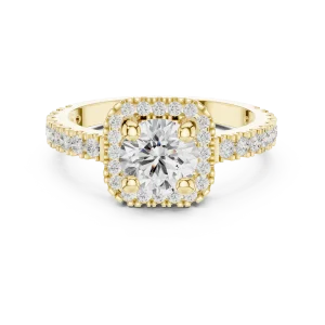 Luminous Round Solitaire Halo Engagement Ring - Image 2