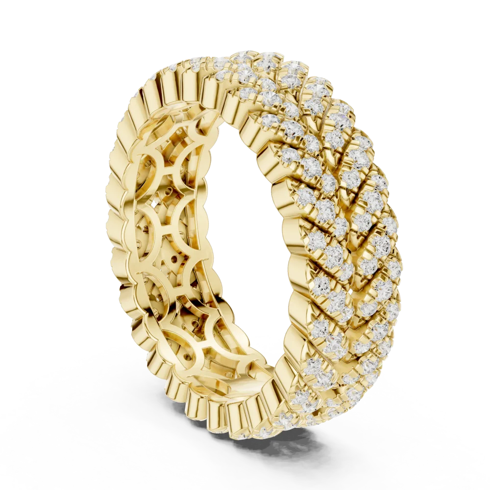 Infinite Round Brilliant Pavé-Set Eternity Band - Image 3