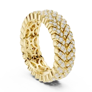 Infinite Round Brilliant Pavé-Set Eternity Band - Image 3