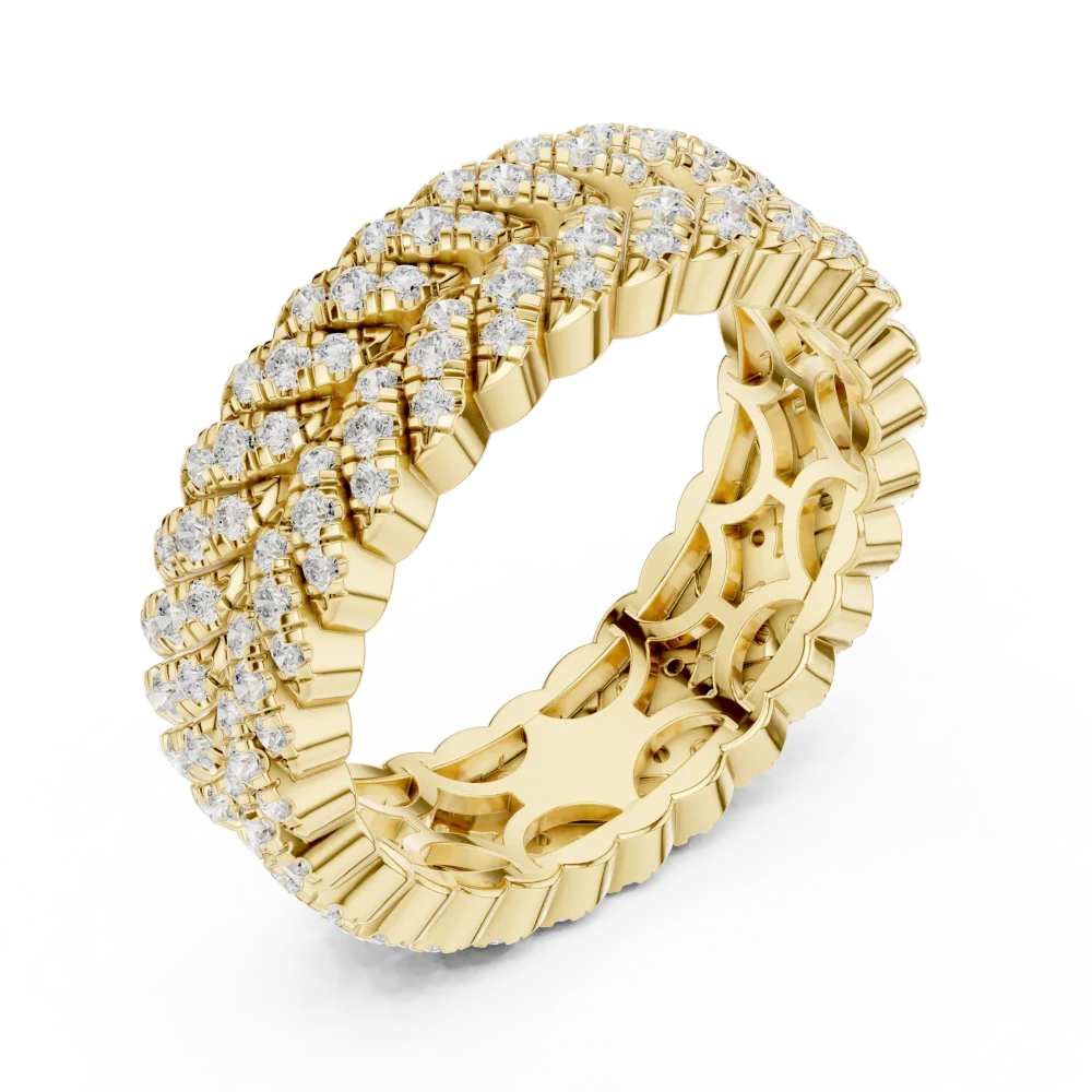 Discover our brilliant-cut eternity band, featuring 168 DIAMEUR diamonds in a precise pavé setting. A modern classic for your permanent collection.