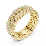 Infinite Round Brilliant Pavé-Set Eternity Band