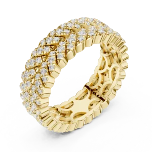 Infinite Round Brilliant Pavé-Set Eternity Band