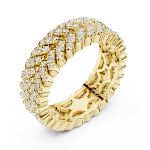 Infinite Round Brilliant Pavé-Set Eternity Band