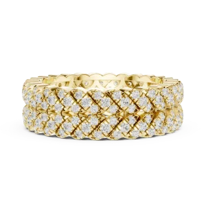 Infinite Round Brilliant Pavé-Set Eternity Band - Image 4