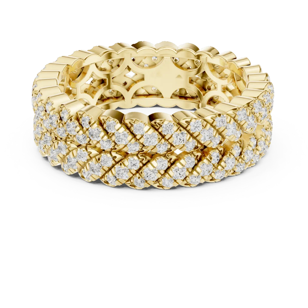 Infinite Round Brilliant Pavé-Set Eternity Band - Image 2