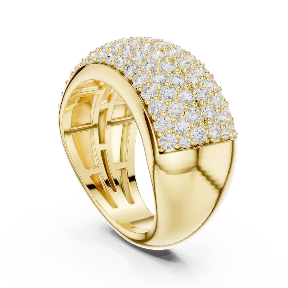 Infinite Pavé Round Brilliant Wide Band - Image 3